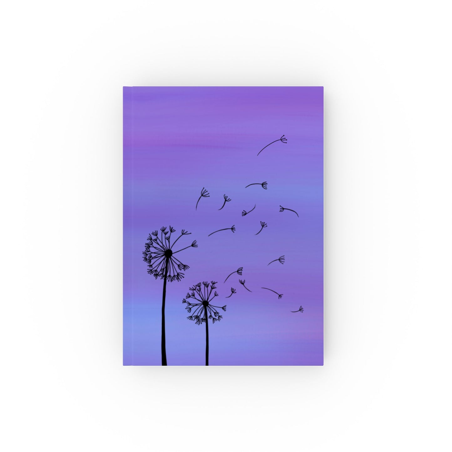 Botanical Shadows - Hard Backed Journal - Purple - Dandelions