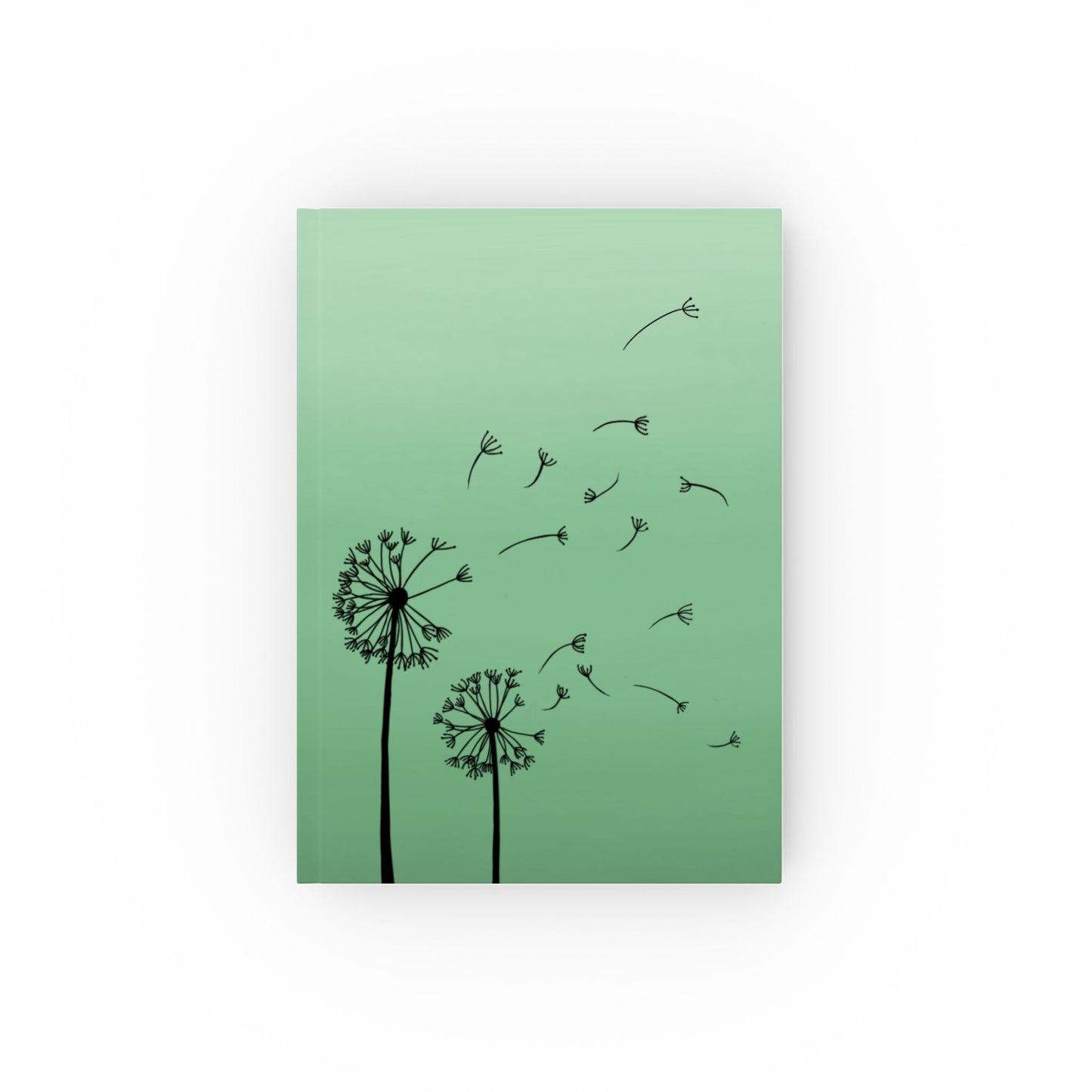 Botanical Shadows - Hard Backed Journal - Green - Dandelions