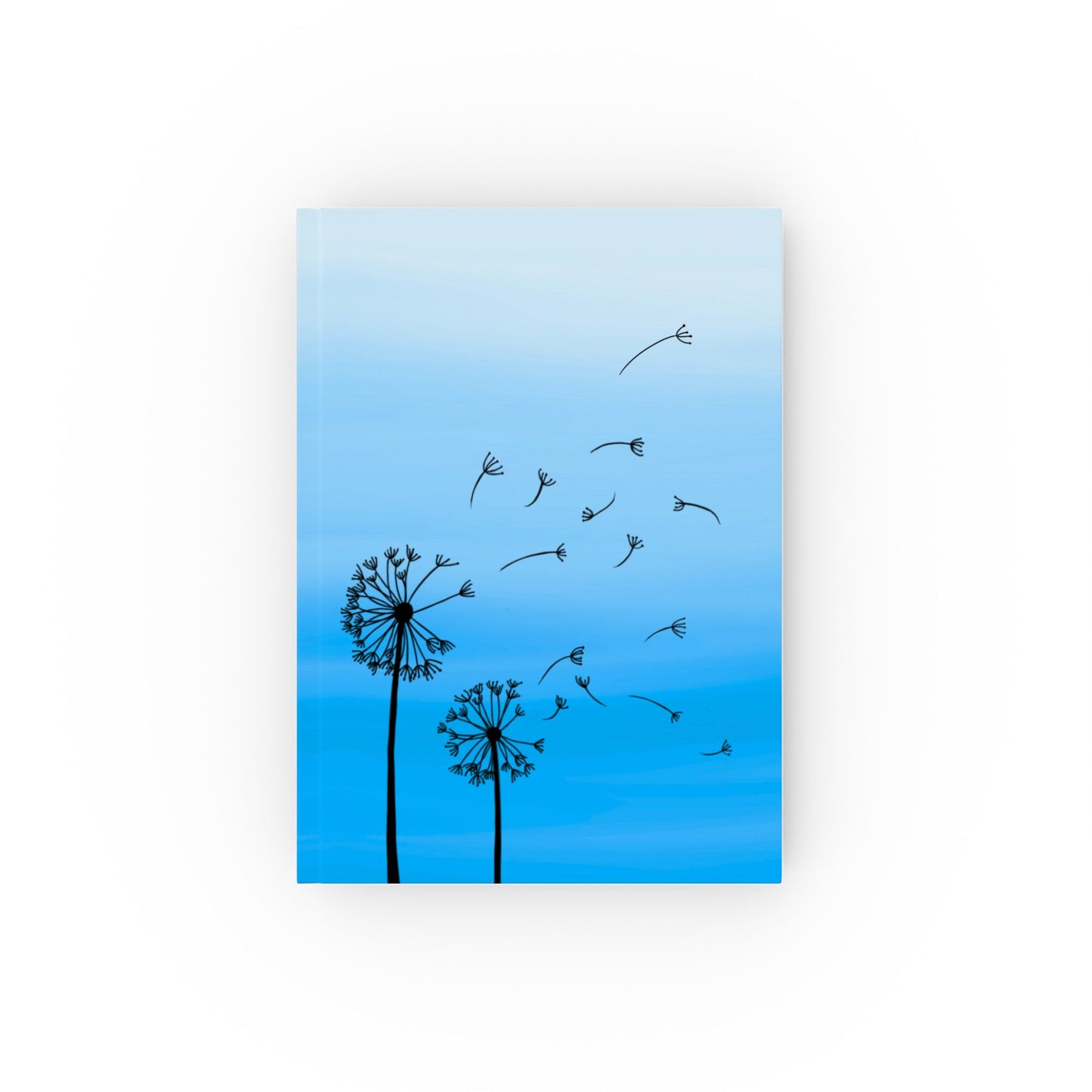 Botanical Shadows - Hard Backed Journal - Blue - Dandelions